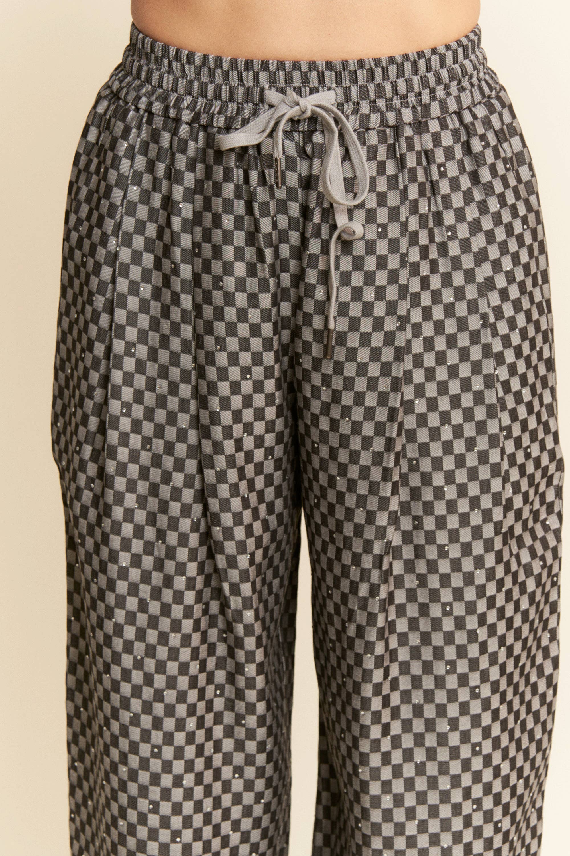 Davi & Dani – wholesale Set med topp och byxa – Dam – RUTIG DENIMSKJORTA MED KNAPPAR OCH LÅNGBYXOR14