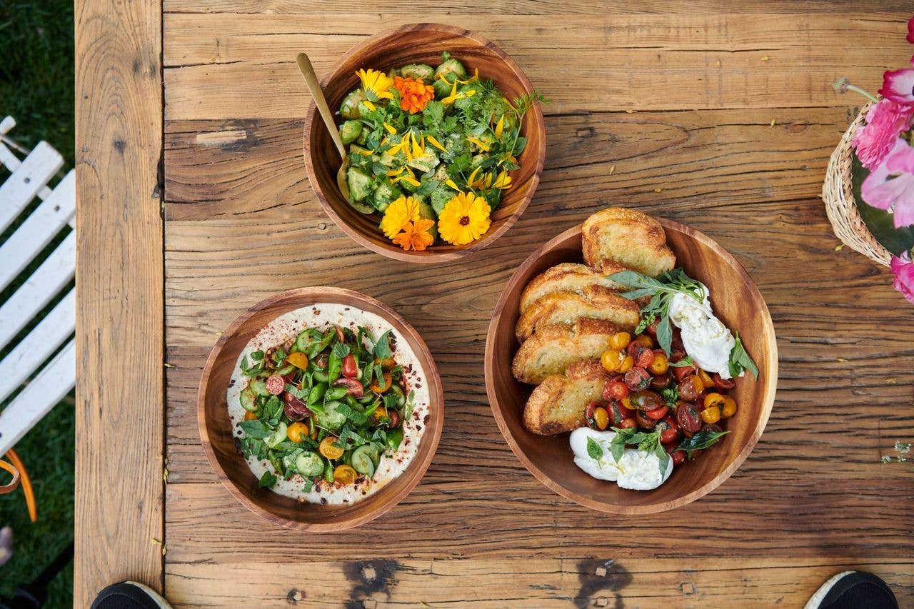 The Little Market - Wholesale Serve Bowl - Acacia Wood Salad Bowl