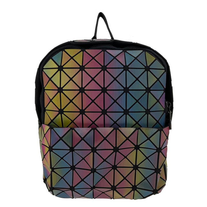 EP-662 - Geometrischer kleiner Rucksack - Matt Chameleon für den Großhandel von Darling's Canada