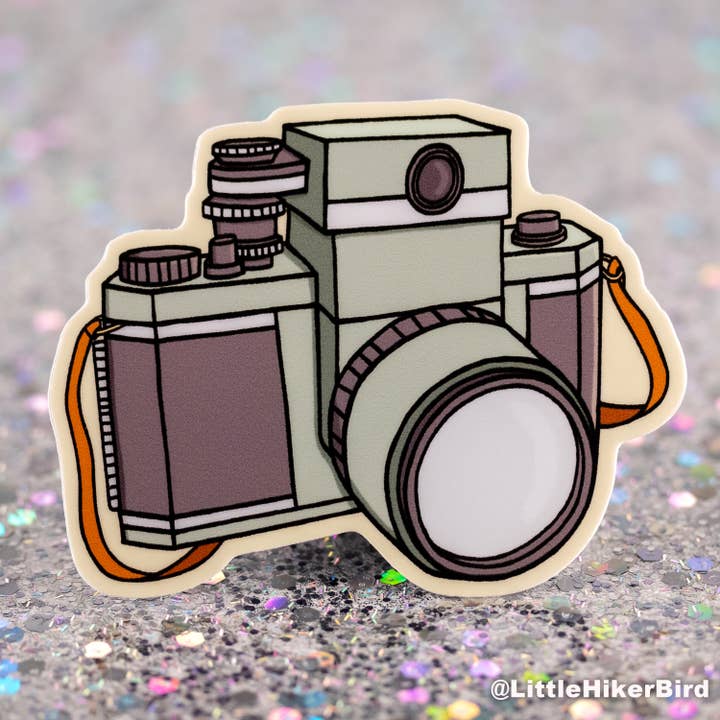 Câmera Vintage - Adesivo Vinil por atacado de Little Hiker Bird