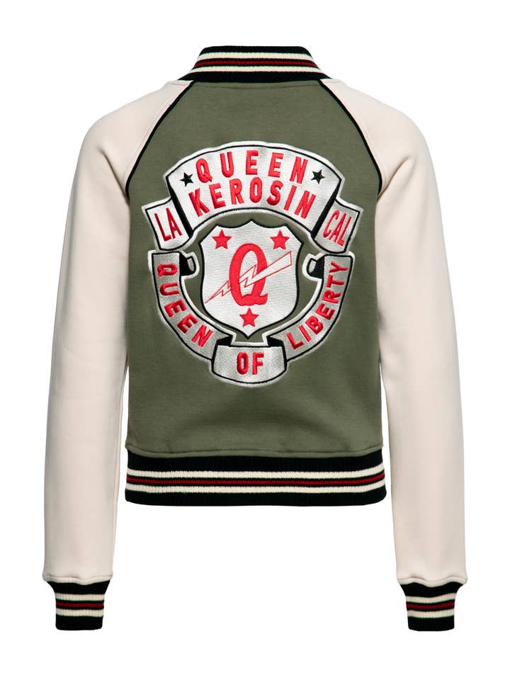KING KEROSIN - Wholesale Varsity/Baseball Jacket - Women's - Queen of Liberty college jacket