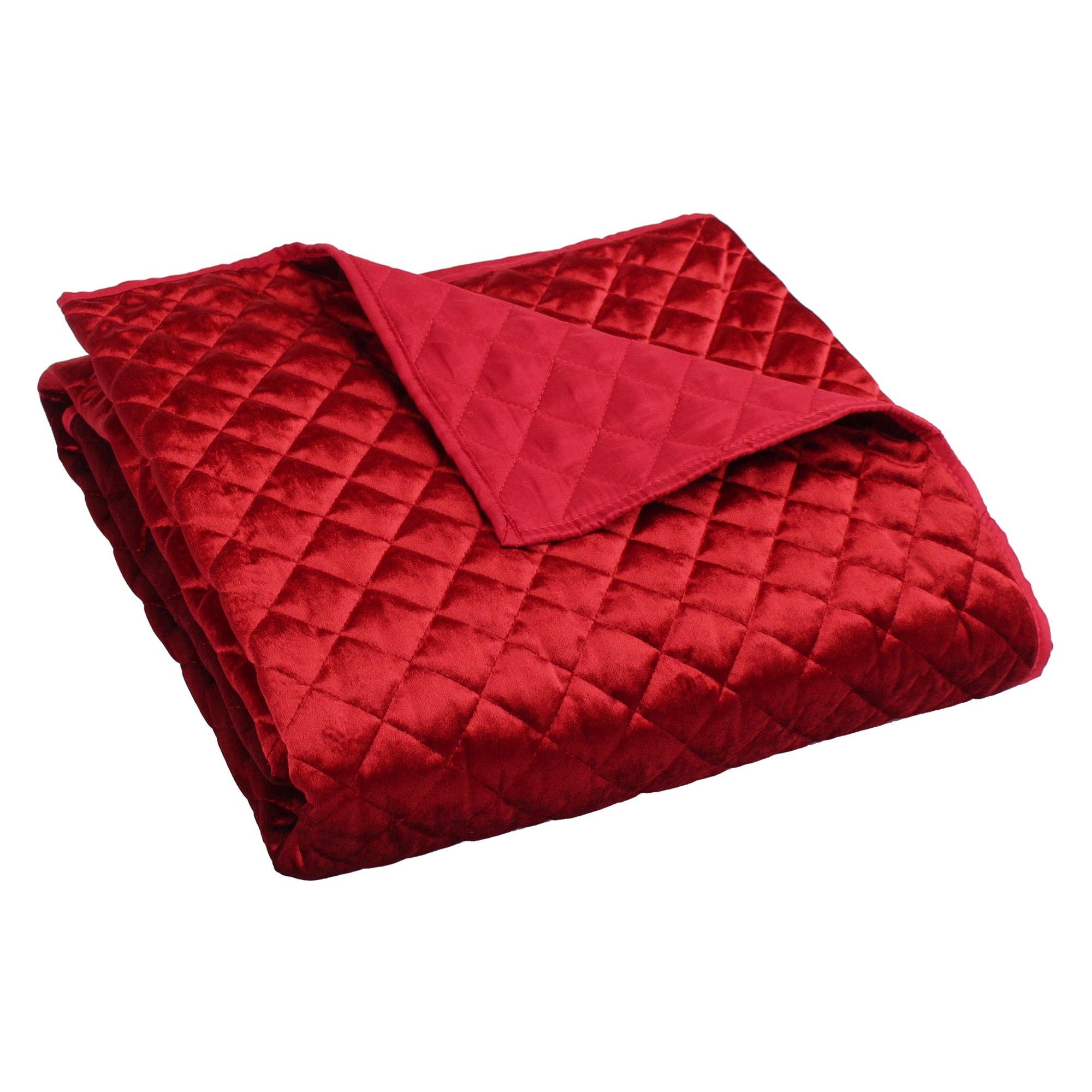 Levtex Home - Wholesale Throw Blanket - Red Velvet Quilted Throw1