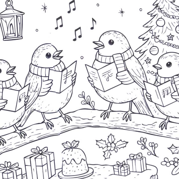 Colorfill Club - Wholesale Colouring and activity book – adult - Christmas Friends Illustrated Colouring Book1