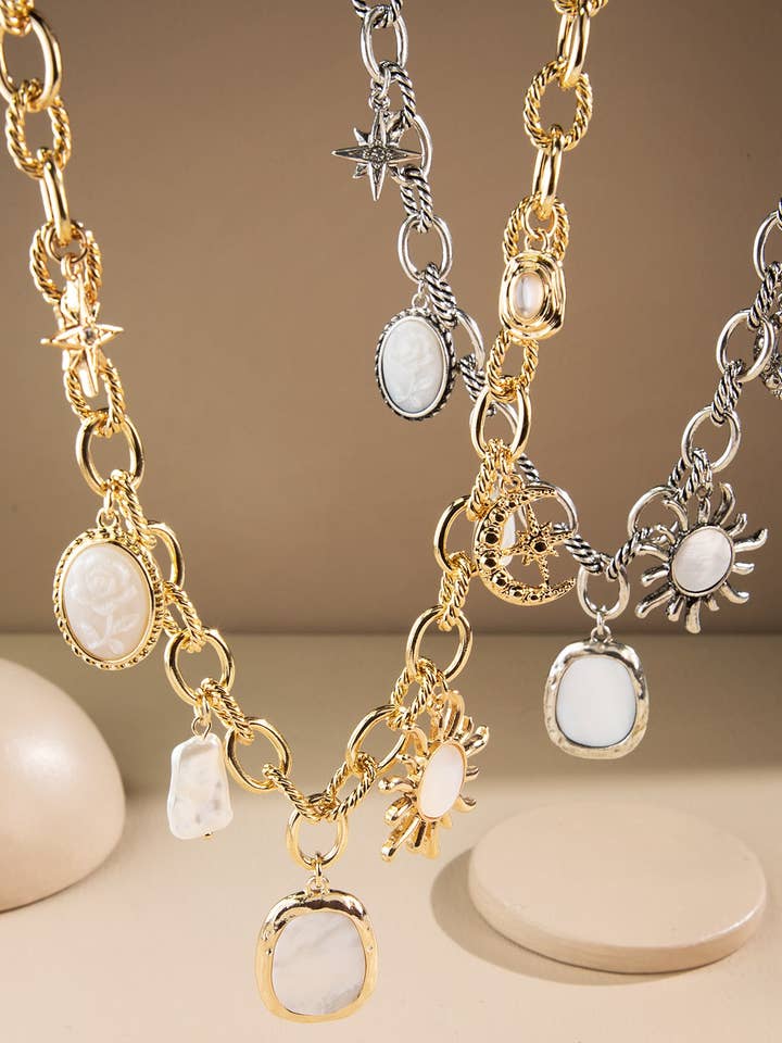 Sol & Måne Charm Vedhæng Halskæde for engroshandel hos Urbanista