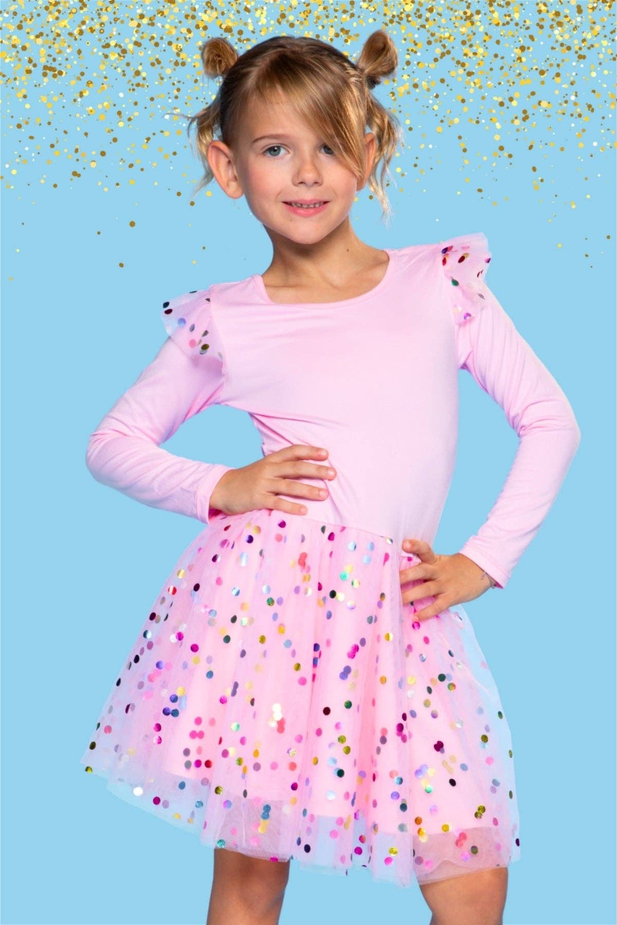 PixieLane - Wholesale Dress - Kids - Simply Soft Bow Back Be Happy Tulle Dress11