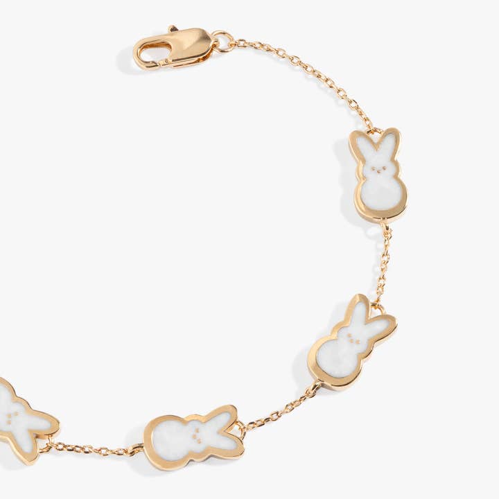 PEEPS® Pearlized Bunny Charm Bracelet for wholesale by Alex and Ani
