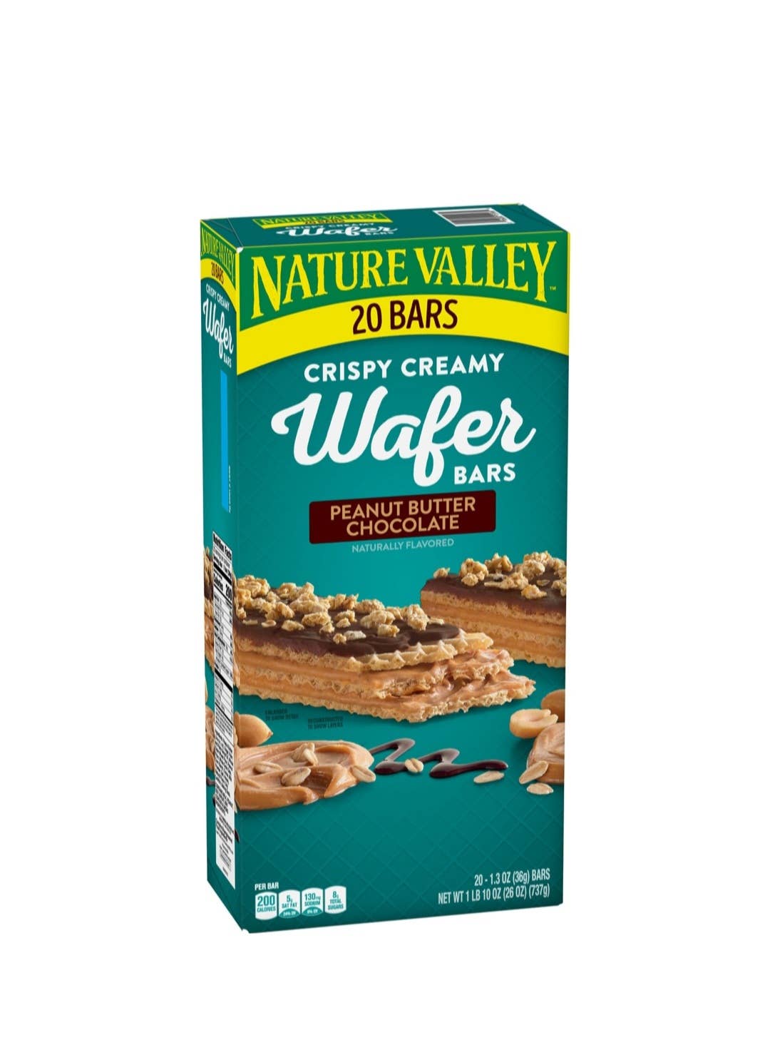 Majestic Wholesale - Wholesale Snack Bar - Nature Valley Peanut Butter Chocolate Wafer Bars, 20-Count