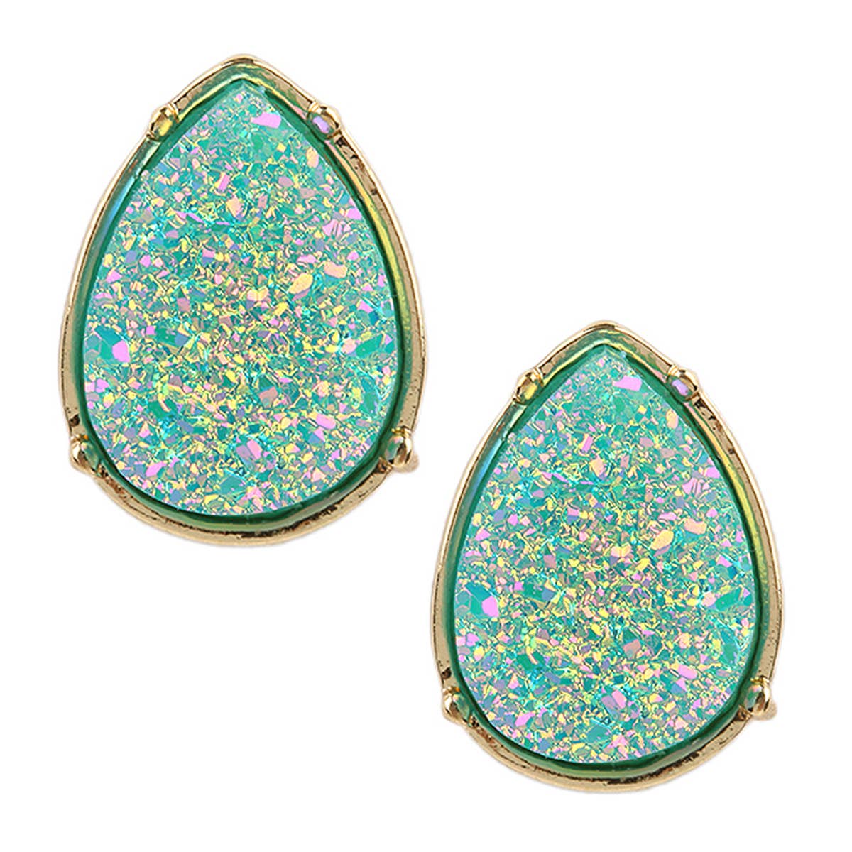 MYS Wholesale Inc - Wholesale Stud/Post Earrings - Druzy Teardrop Post Earrings9
