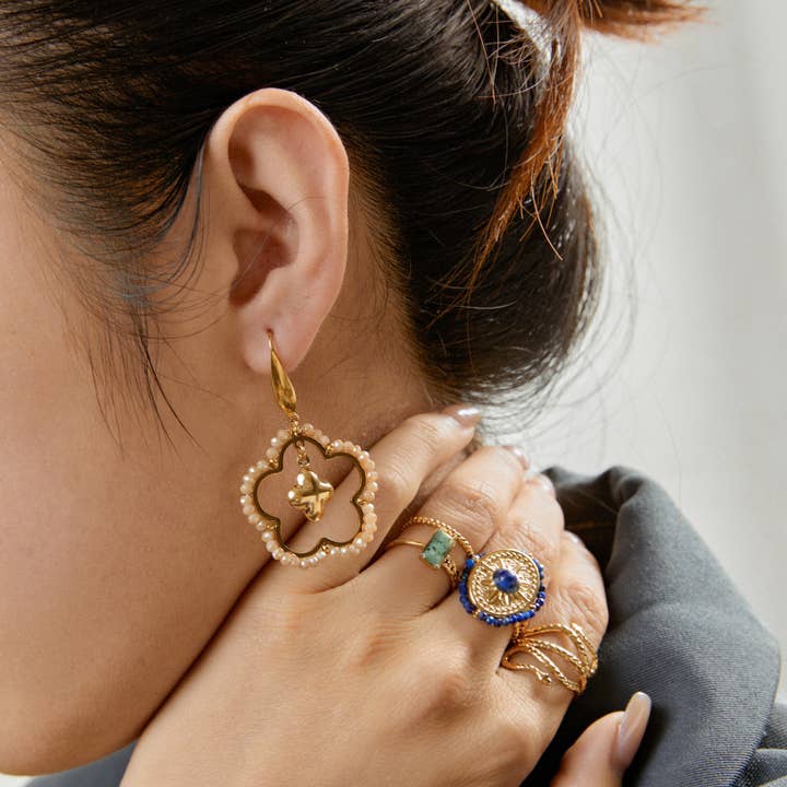 Dangling earrings - Amber for wholesale by Lovelika