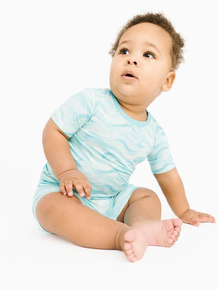 Little One Shop - Wholesale Clothing Set - Baby - Ocean Breeze Bamboo Shorts Set