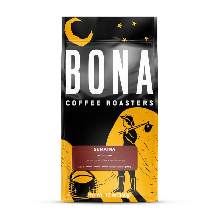 Sumatra, 12oz for wholesale by Bona Coffee Roasters