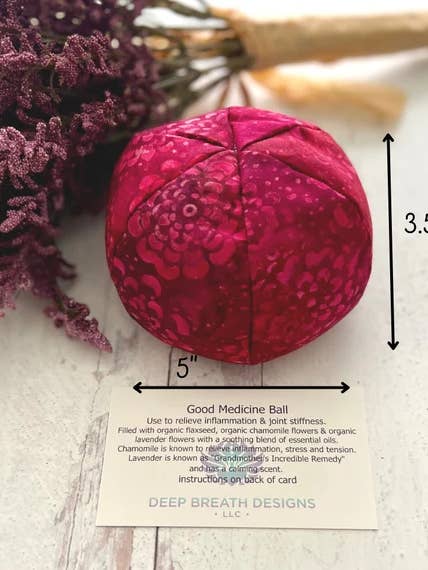 BALLE DE MASSAGE soulagement du stress, Bonne Balle Médicinale, chaud/froid pour la vente par Deep Breath Designs, LLC