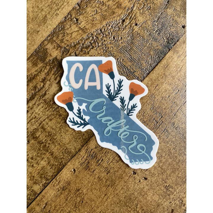 Bee Sweet Studio - Wholesale Sticker - California Crafter Vinyl Water Bottle Sticker1