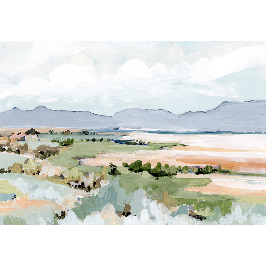 Laurie Anne Art – Großhandel Kunstdruck – Kunstdruck Bergfelder - Antelope Island2