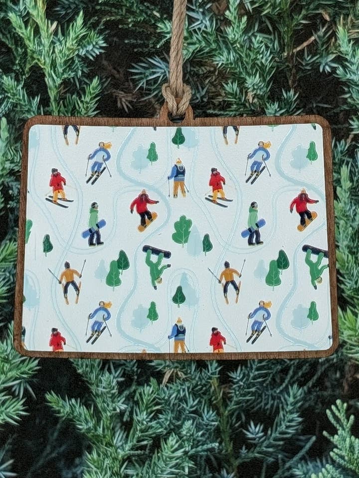 Colorado Ski Ornament for wholesale by The Little Ornament Shop