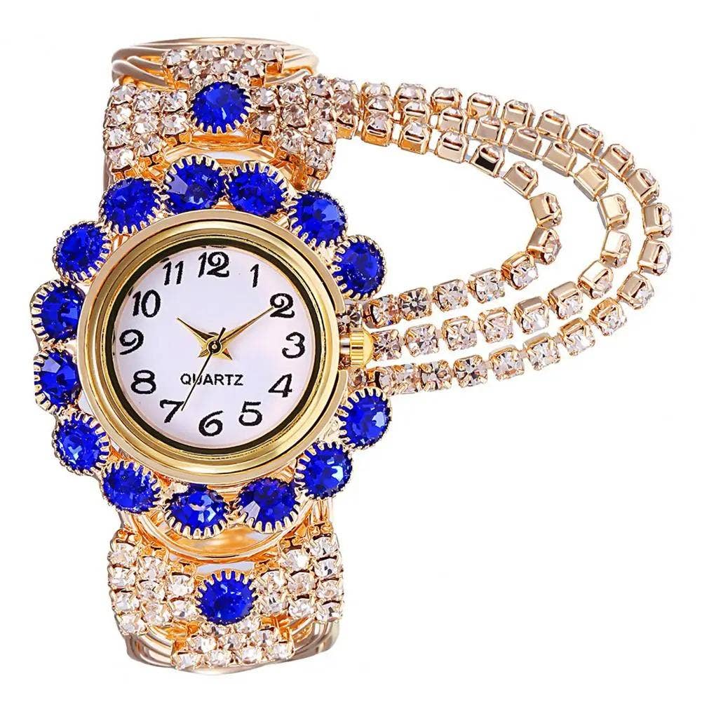 WoodWristCo - Wholesale Wrist Watch - Women's - Rhinestone Quartz Shiny Fashion Watch Jewelry6