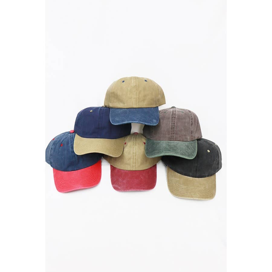 Love and Repeat - Wholesale Baseball Cap - Unisex - Two Tone Washed Baseball Cap3