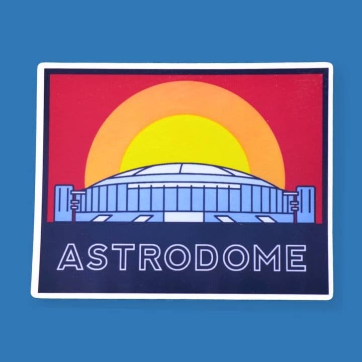 Autocollant rétro Houston Astrodome pour la vente par Parker Goods