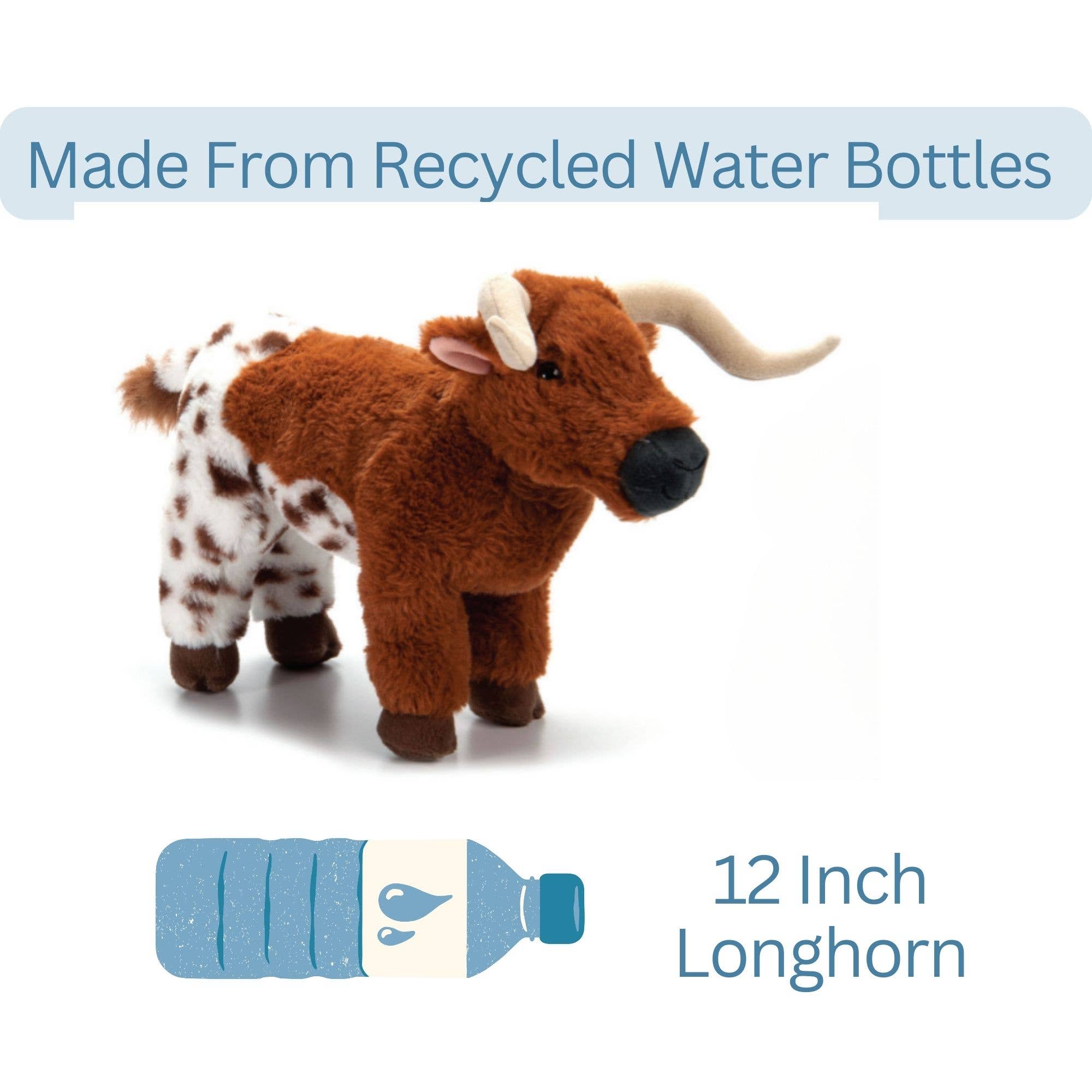 The Petting Zoo - Wholesale Stuffed/Plush Toy - Kids & Baby - 12" (30cm) Wild Onez Longhorn Cow4