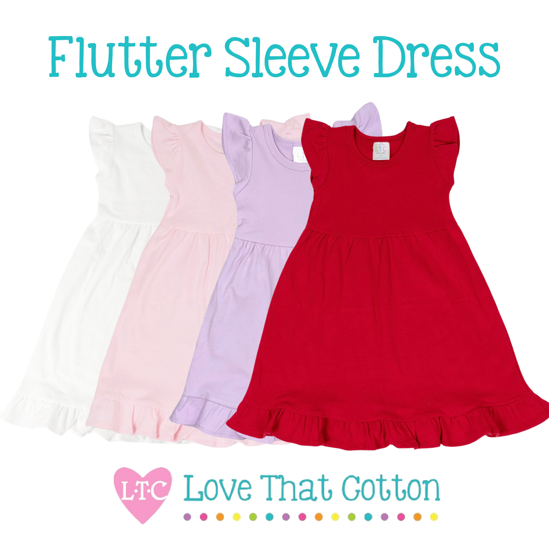 Love That Cotton – wholesale Klänning – Barn – Flickklänning med volangärmar4