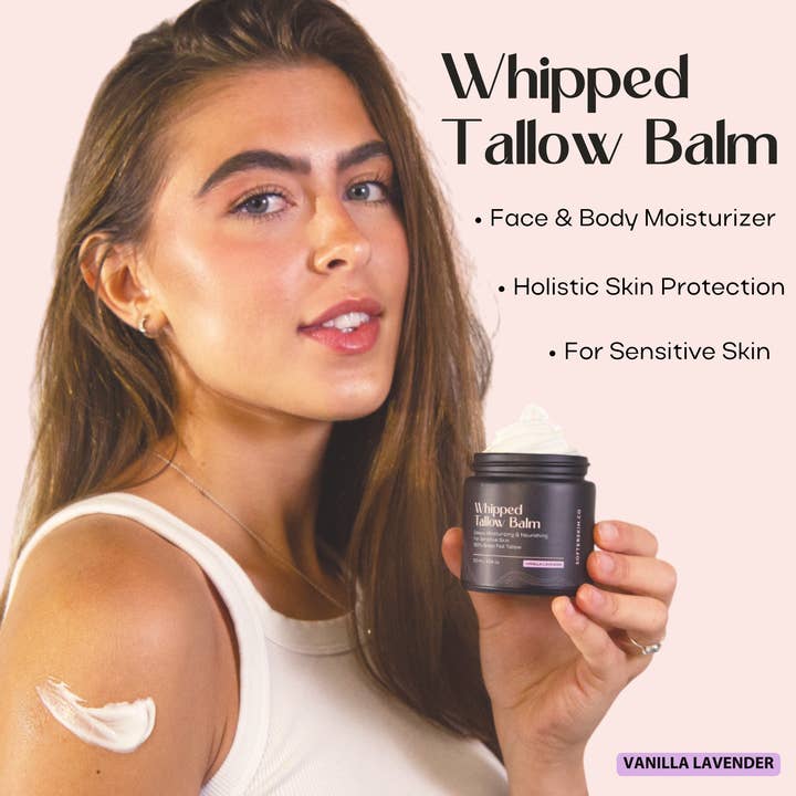 Softer Skin - Wholesale Body cream/lotion - Whipped Tallow Vanilla Lavender (2o z)2
