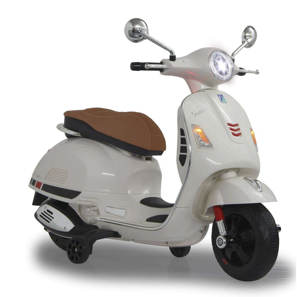 mhw24 - Venta al por mayor Bicicleta/patinete - Niños - Moto eléctrica Vespa GTS 125 blanca para niños 12V4