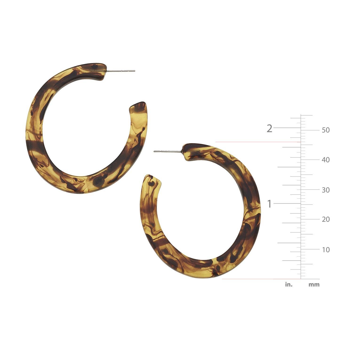 Susan Shaw - Wholesale Hoop Earrings - Tortoise Earrings Approximately 1.5 in diameter.1