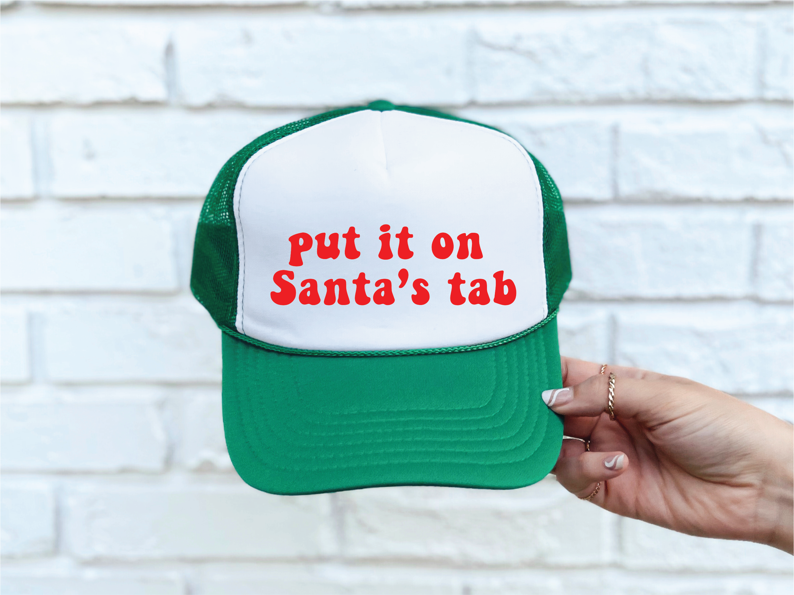 Southern Attitude Designs Inc - Wholesale Trucker Hat - Unisex - Put it on Santa Tab0