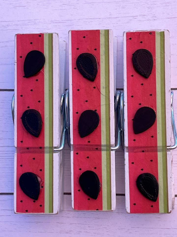 Watermelon Seeds Chip Snack Clips for wholesale by NanCBeeCreations