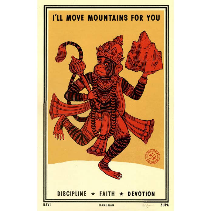 Ravi Zupa Arts – wholesale Konsttryck – Flytta berg 11"x17" RZA