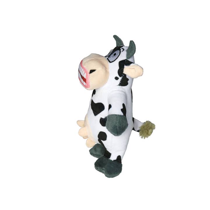 Tuffy Dog Toys - VIP Products - Wholesale Pet Squeaky Toy - Dog - Mighty Jr Angry Animals Mad Cow, Plush, Squeaky Dog Toy