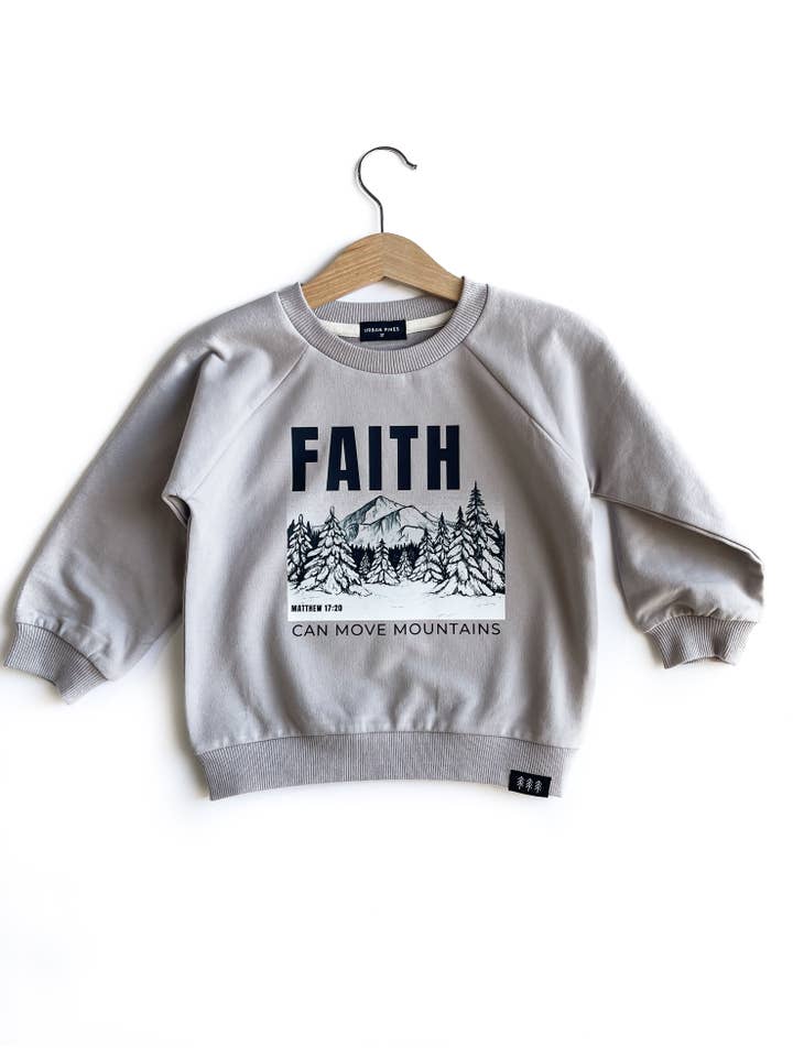 Urban Pines - Wholesale Sweatshirt - Kids - Faith Can Move Mountains Crew