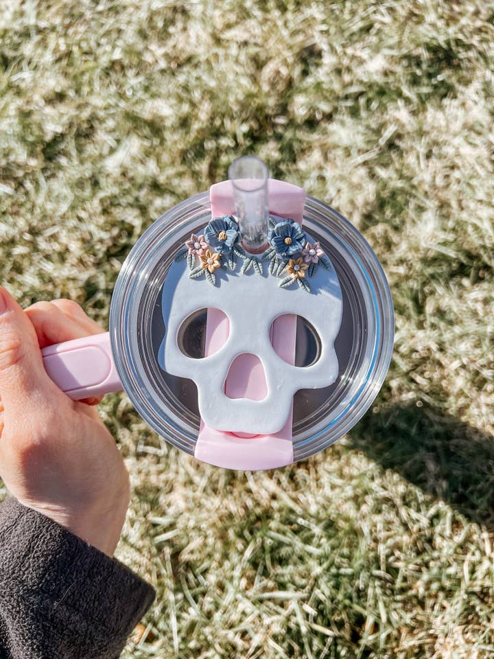 Spring Floral Stanley Tumbler Plate for wholesale by Sunflower Blossoms Boutique