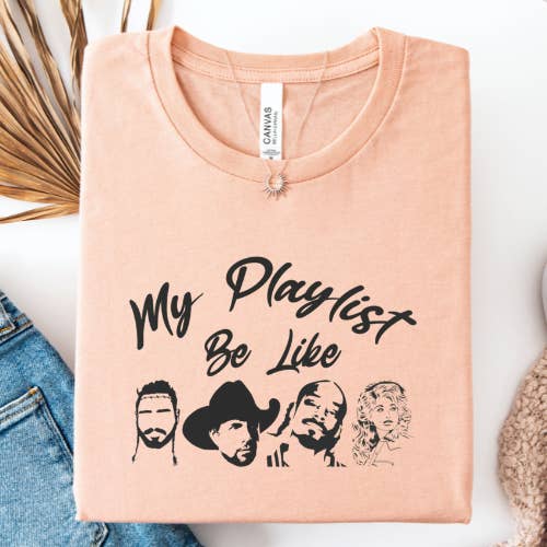 Willow Poppy - Wholesale T-shirt met print - Dames - Mijn afspeellijst Be Like Graphic Tee