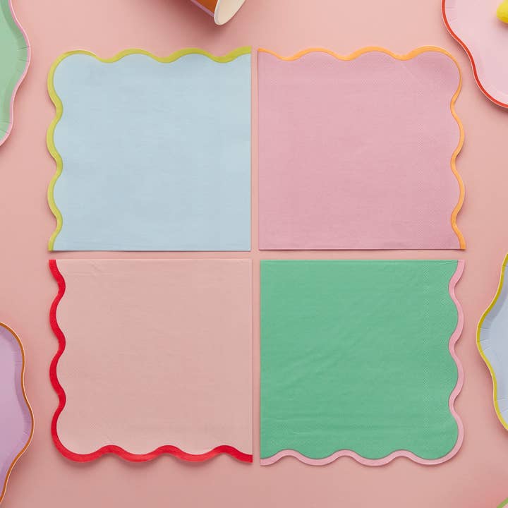 Bright Banquet Paper Napkins - Pack of 16 for wholesale by Hootyballoo by Club Green