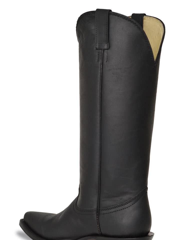 Jolene Matte Black Cowhide Cowboy Boots for wholesale on Faire2