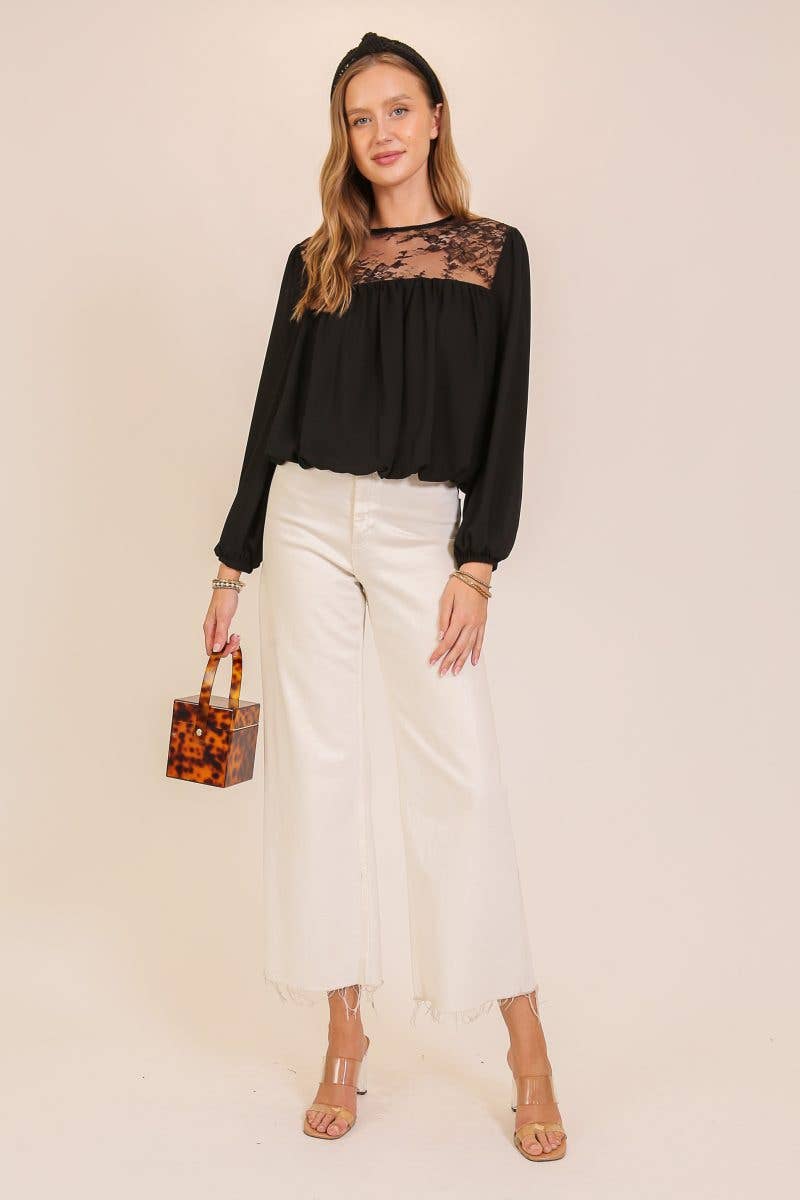 Vanilla Monkey – wholesale Blus - Dam – Blus med spetsoktop3