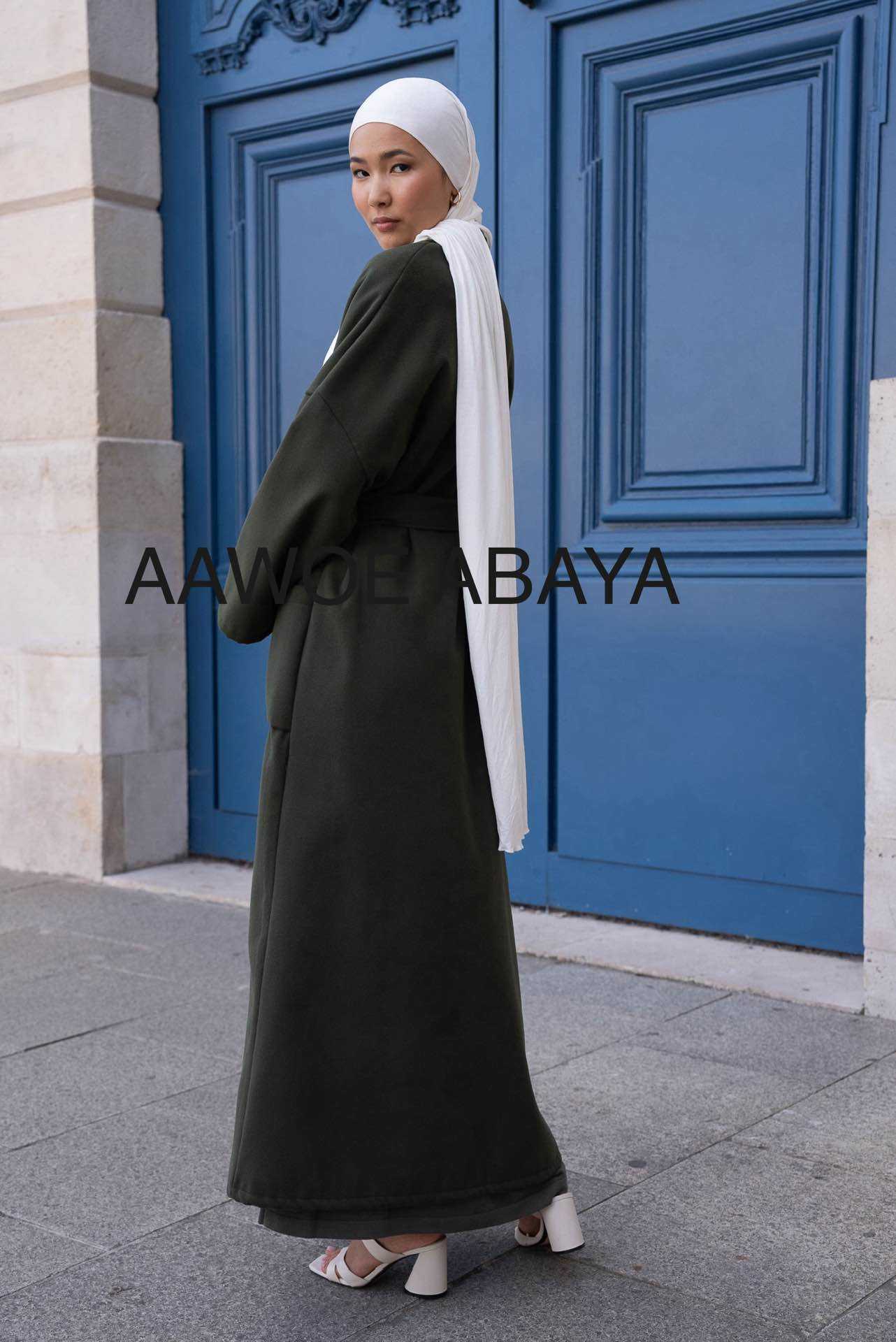 Aawoe Abaya - Wholesale Coat - Women's - Long Winter Coat - Length 145 cm - 21603