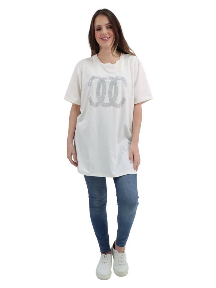 Miss Bold – wholesale Tunic – Women’s – Italian Diamante CC Print T-Shirt24