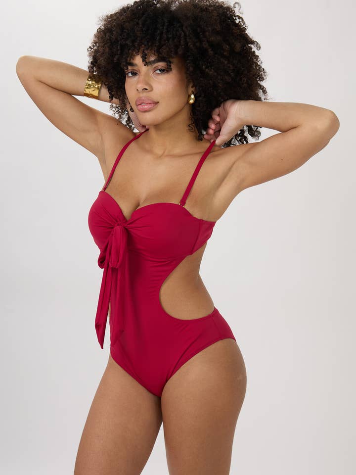 Tie-up trikini with good support for wholesale by SUNTEX