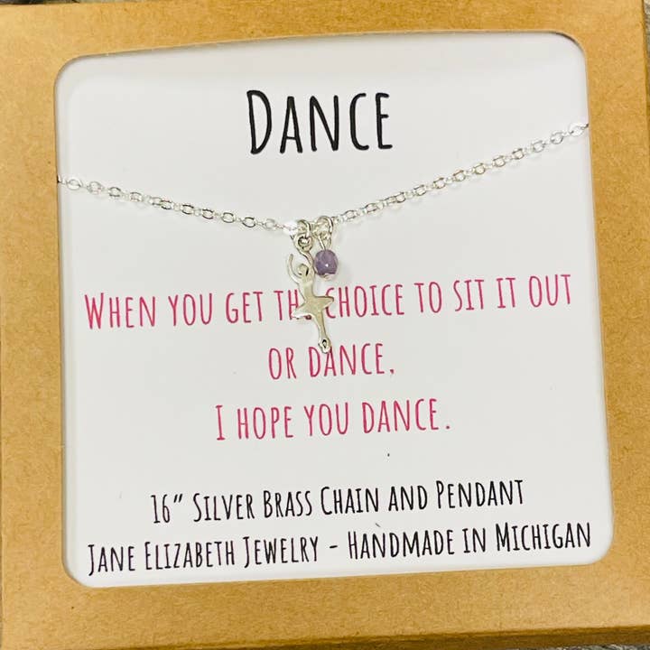 Jane Elizabeth Jewelry – wholesale Pendant/charm necklace – Dance Recital Gift, Girls Ballerina Necklace, Ballet Charm2