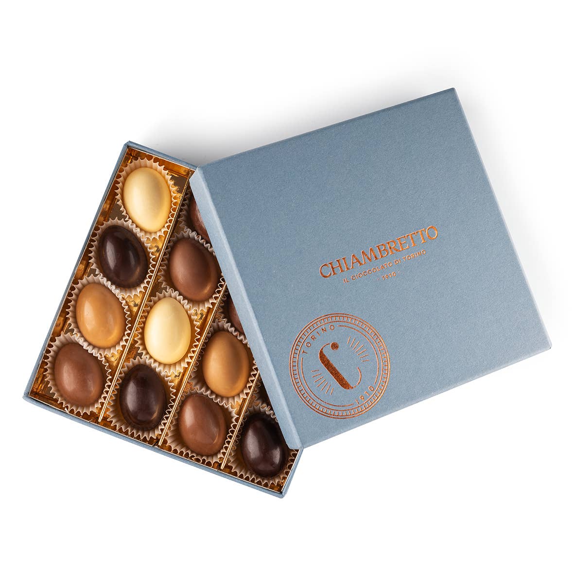 CIOCCOLATO CHIAMBRETTO 1910 - IL CIOCCOLATO DI TORINO - Wholesale Chocolate Box - Gift box of chocolate eggs0