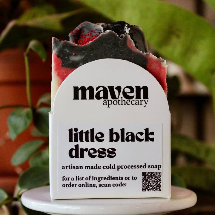 MAVEN APOTHECARY – wholesale Bar Soap – Little Black Dress Cold Processed Soap1