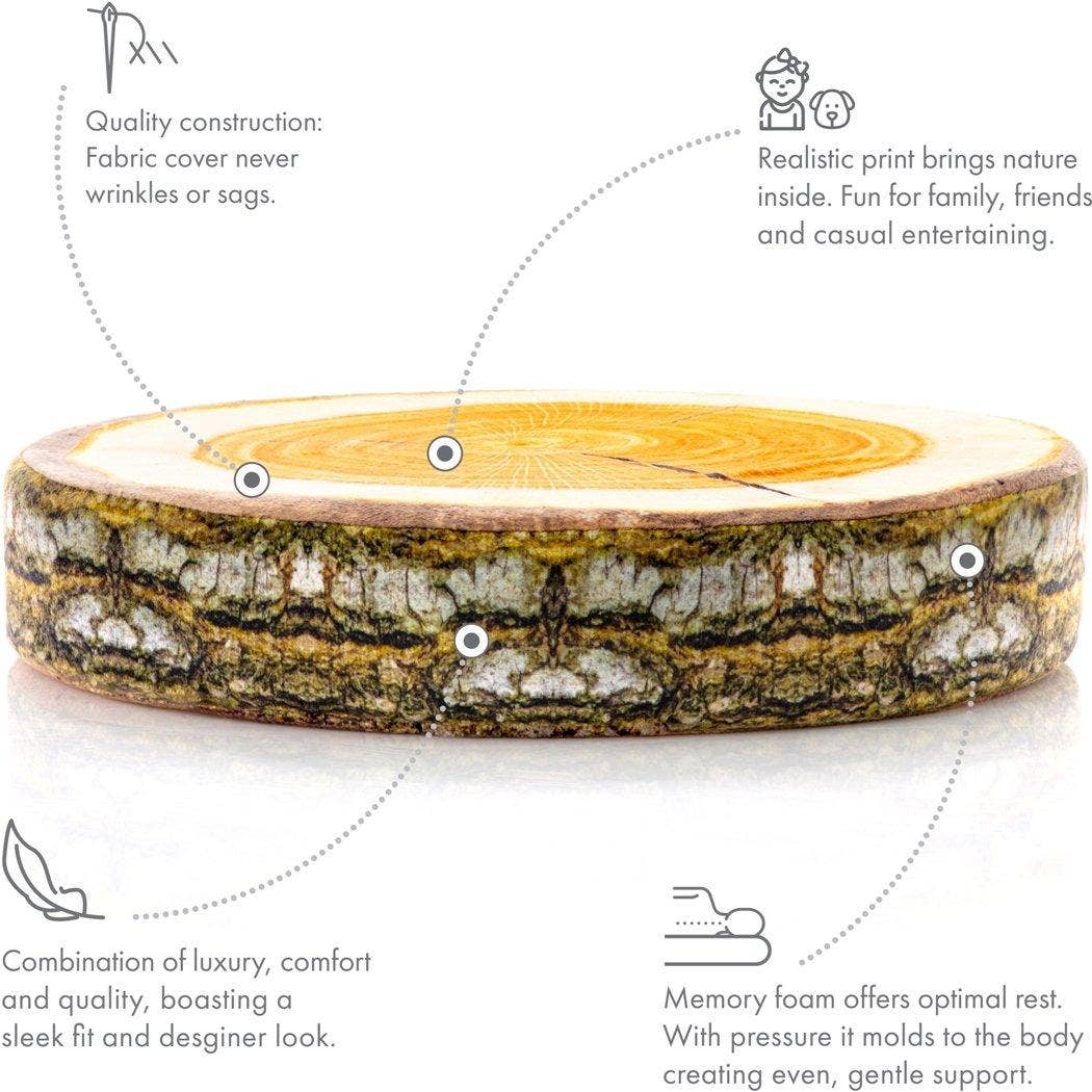 Husband Pillow - Wholesale Chair Cushion - Log Maple Slice Memory Foam Seat Cushion Decorative Pillow - Bring Nature Home17