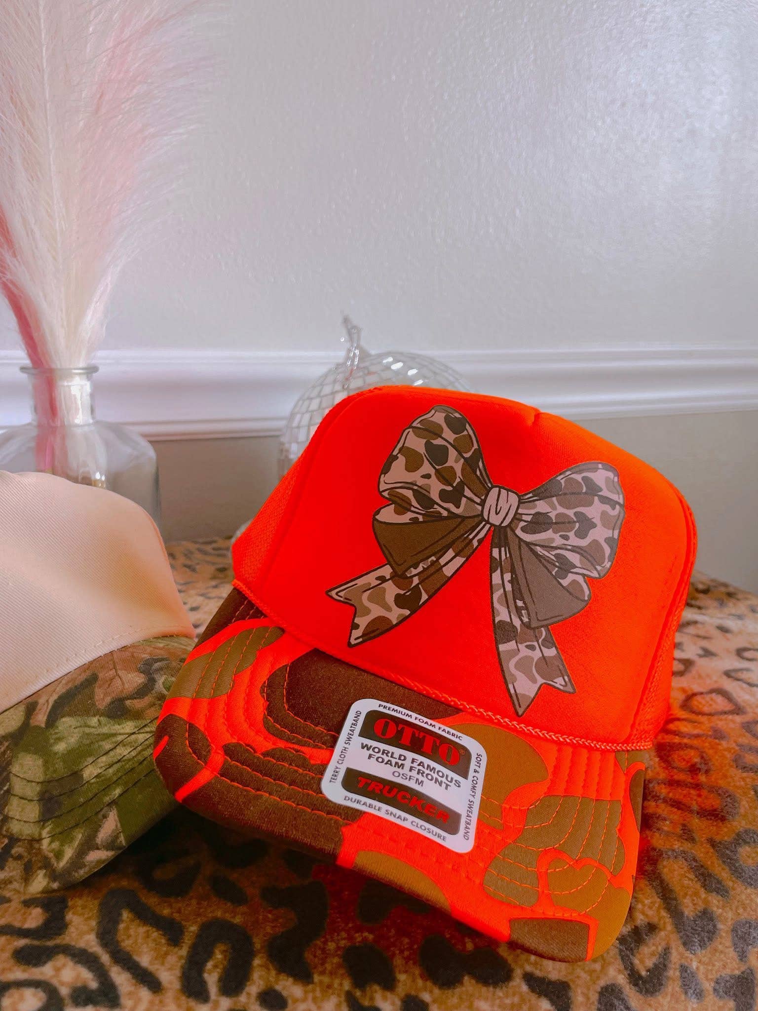 Downtown Darling Wholesale - Wholesale Trucker Hat - Women's - Camo Bow Otto Trucker Hat