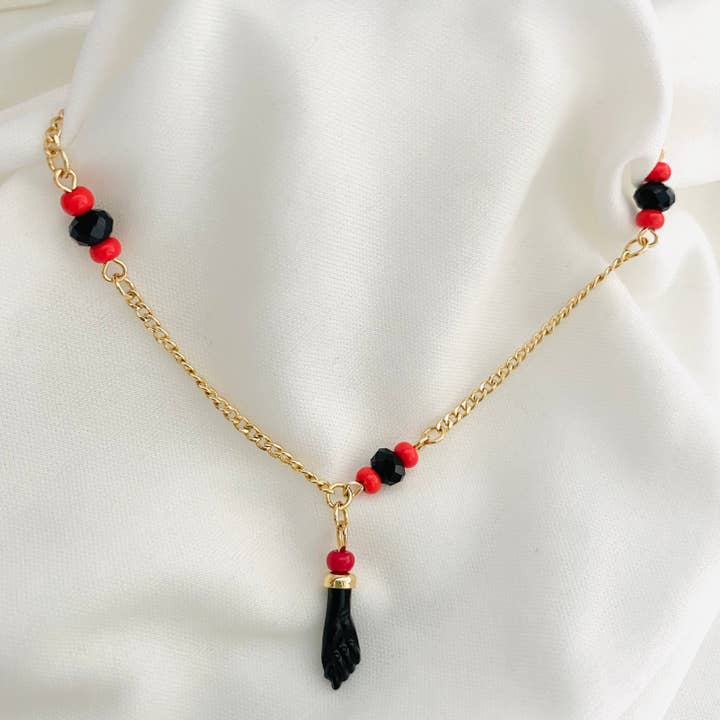 Housegoldjewelry - Wholesale Enkelbandje - Azabache enkelbandje, Figa, enkelbandje met bescherming2