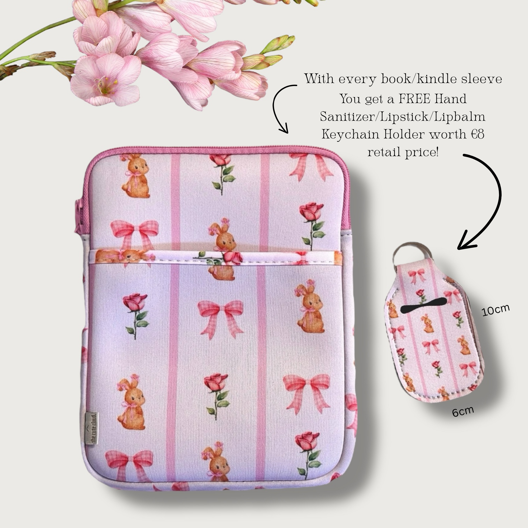 the cute cloud - Wholesale Book Cover - Book/Kindle/Kobo/E-reader Sleeve Pink Coquette Neoprene1