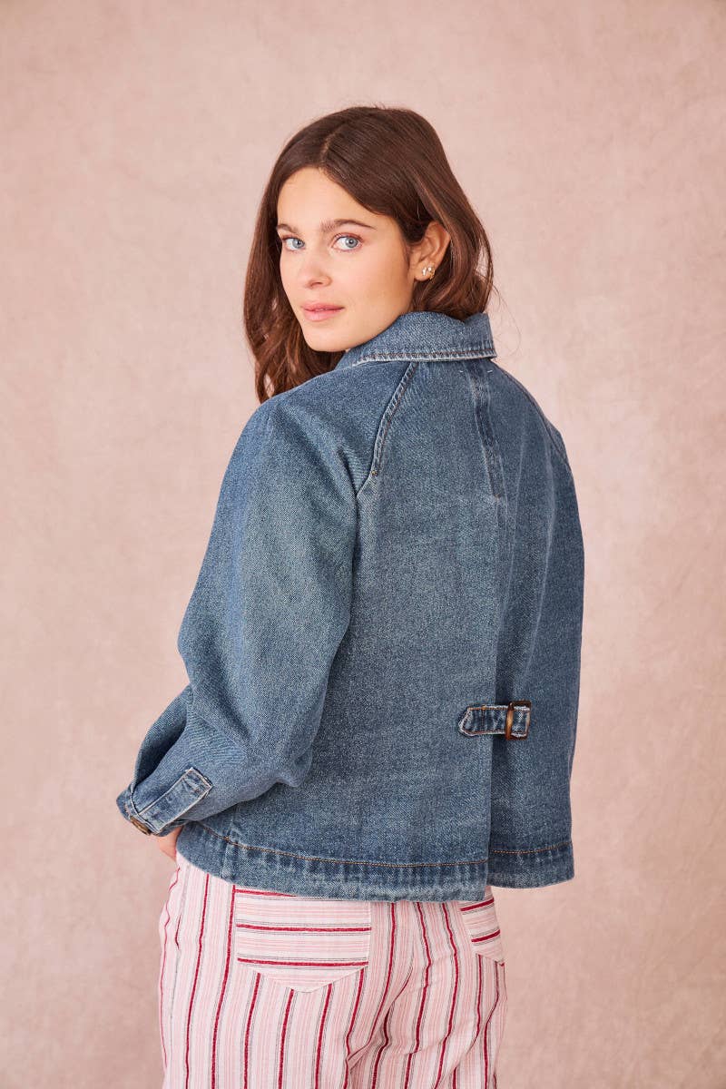 Calie Paris - Wholesale Denim Jacket - Women's - VERSAILLES – 100% Cotton Denim Jacket4