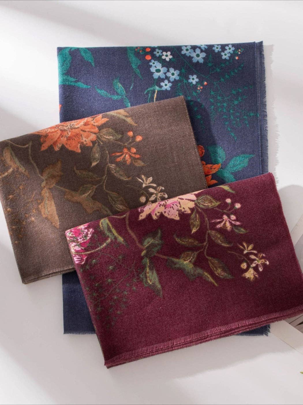 Funkyrel® Atzbranding Limited - Vente Écharpe – femme - Scarvii - Écharpe et Châle d'Hiver à Imprimé Floral Vintage9