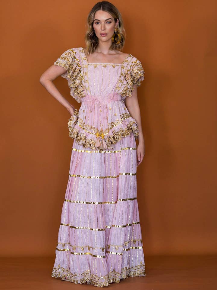 Anannasa Lifestyle - Wholesale Skirt – Women’s - HELENA SKIRT PINK/GOLD0